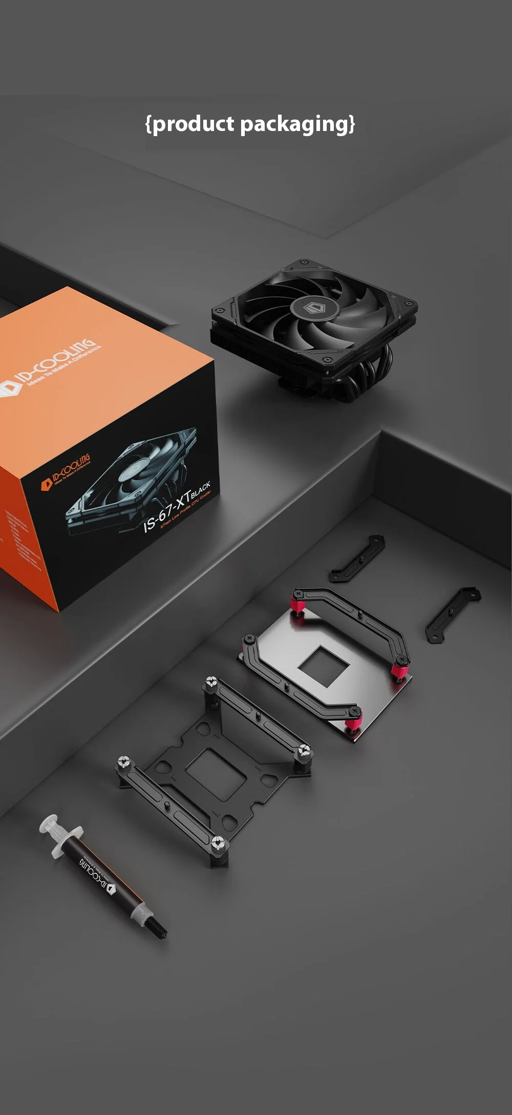 ID-COOLING IS-67-XT 6 Heat Pipes 67mm Low Profile Slim CPU Cooler for Intel LGA