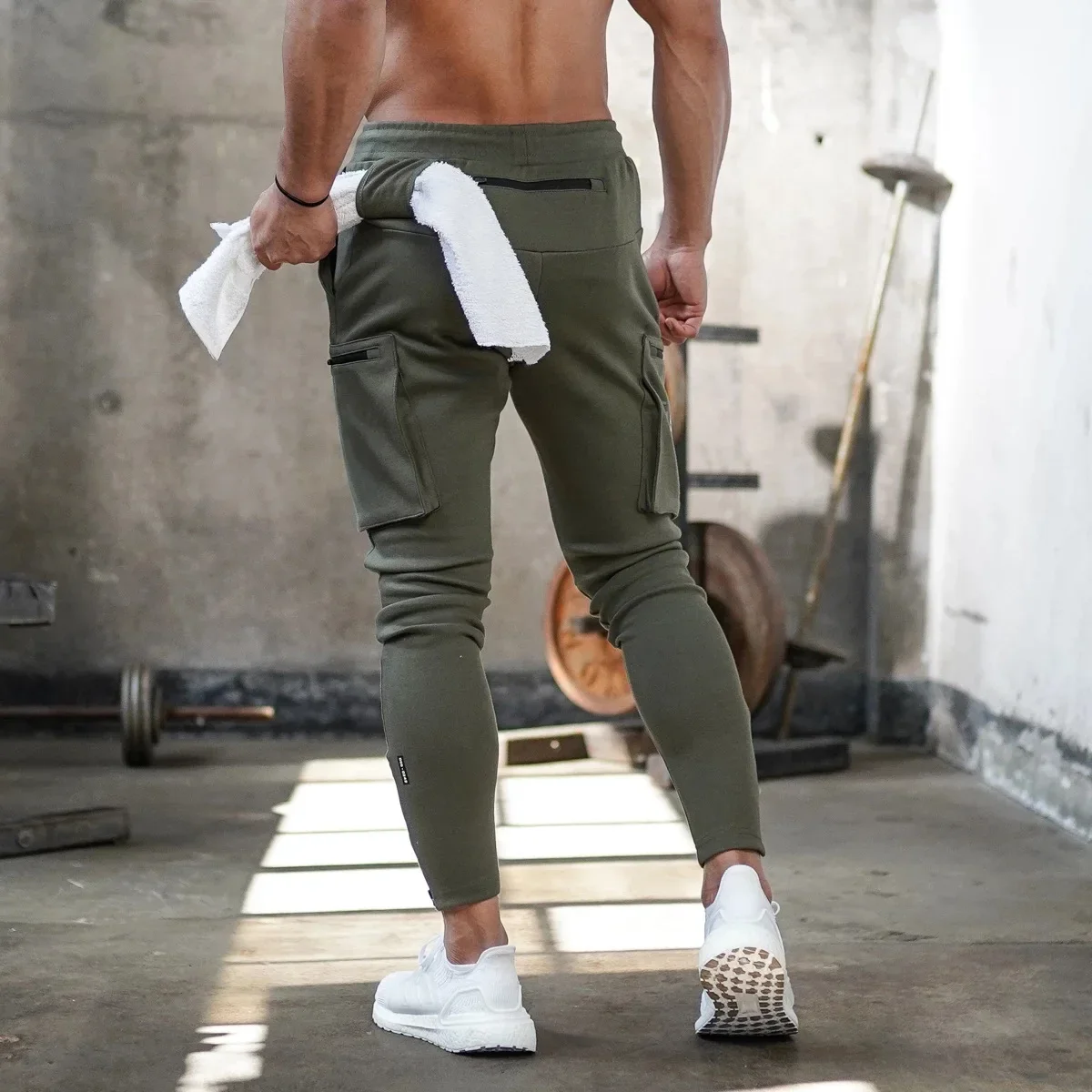 Brother European Style Outdoor Sports Men's Cargo Pants Running Training Elastic Pants Skateboarding Long