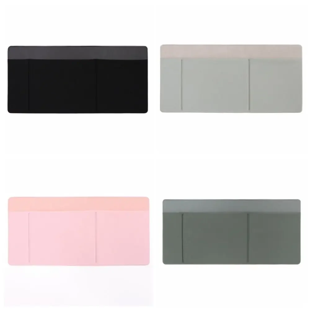 Portable PU Leather Laptop Mouse Holder Self Adhesive Storage Pouch