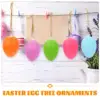 24 Pcs Plastic Easter Eggs Hanging Door nament Outdoor Decorations Kids Craft For Decorating Spring Party Festive Toy 2