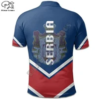PLstar Cosmos Newest Fashion Serbia Symbol 3D Print Summer Men’s Polo Shirts Short-Sleeve Male Casual Wear Brand T-Shirt S5 3