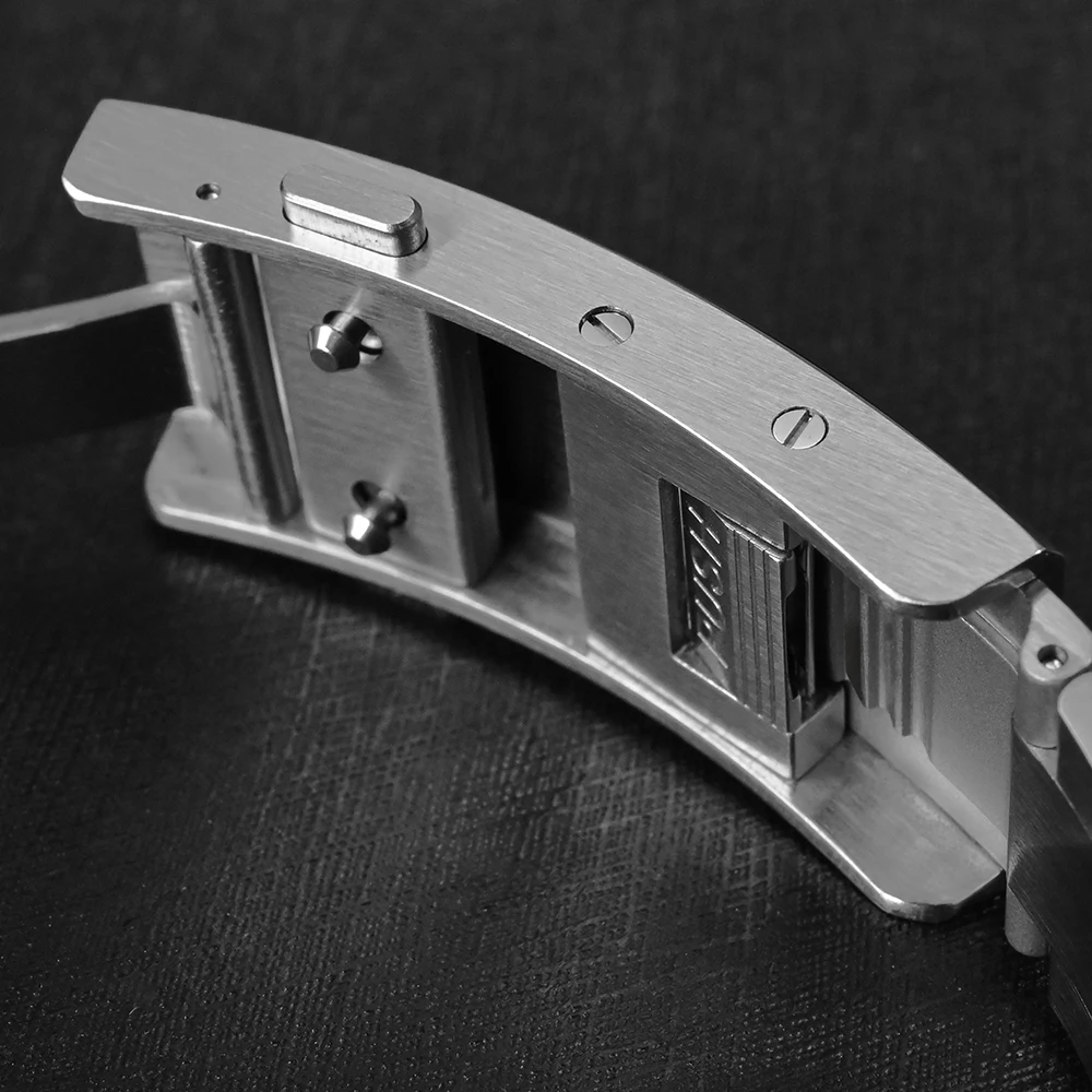 San Martin Fly Clasp Adjustable 16mm Bracelet Clasp 316L Solid Stainless Steel Polished Oyster Bracelet Specified Folding Buckle