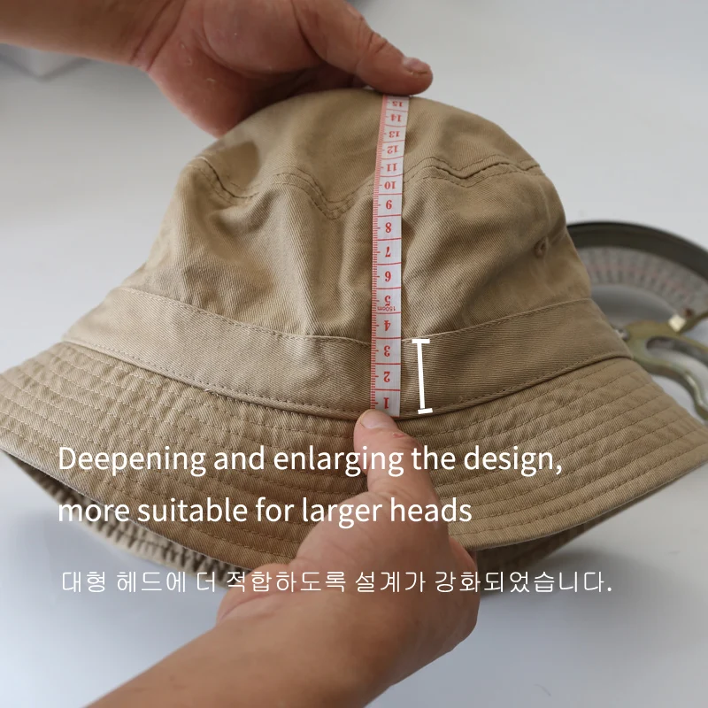 Big Head Plus Size Bucket Hat for Men  Pure Cotton Panama Fisherman Hat Korean Man Women 59cm 60cm 62cm 63cm Sun Hat 4