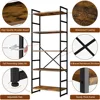 5 Tier Bookshelf for CDs/Movies/Books, Bookcase Storage Organizer, for Bedroom/Living Room/Home Office. Freestanding Bookshelf 6