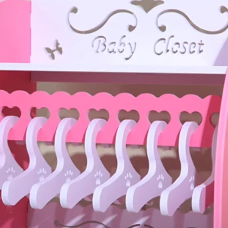Closet Girl Child Wardrobe Beautiful Princess Style Lockers Child Cabinet Baby Roupeiro De Quarto Infantil Room Furniture