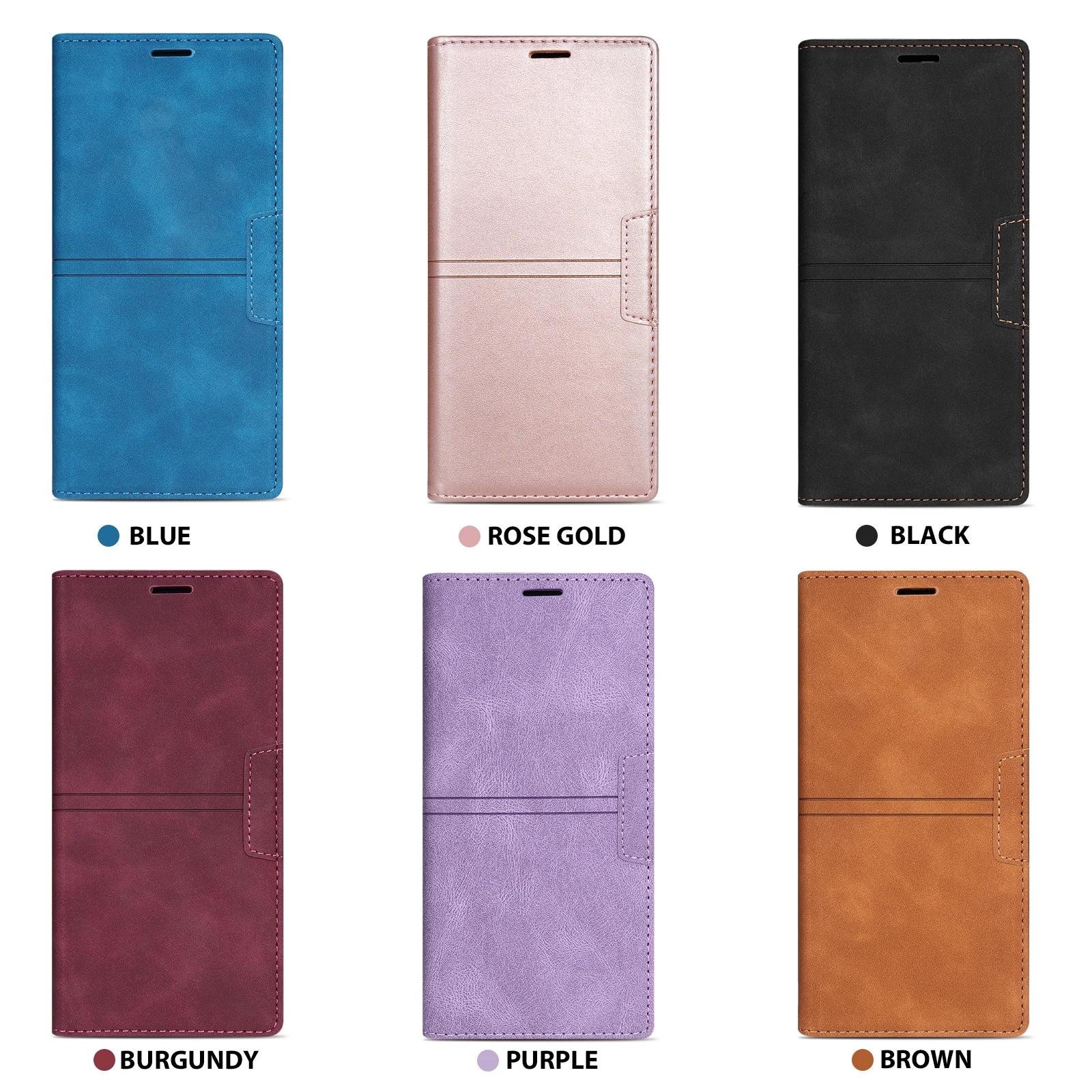 Luxurious Leather Flip Wallet Phone Case