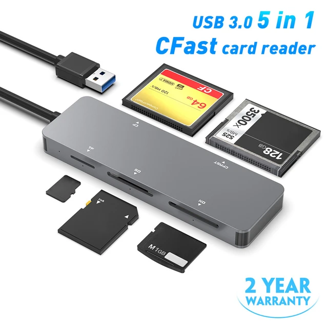 Lecteur de Cartes USB C USB 3.0 8 en 1 CF/SD/TF/XD/MS Adaptateur