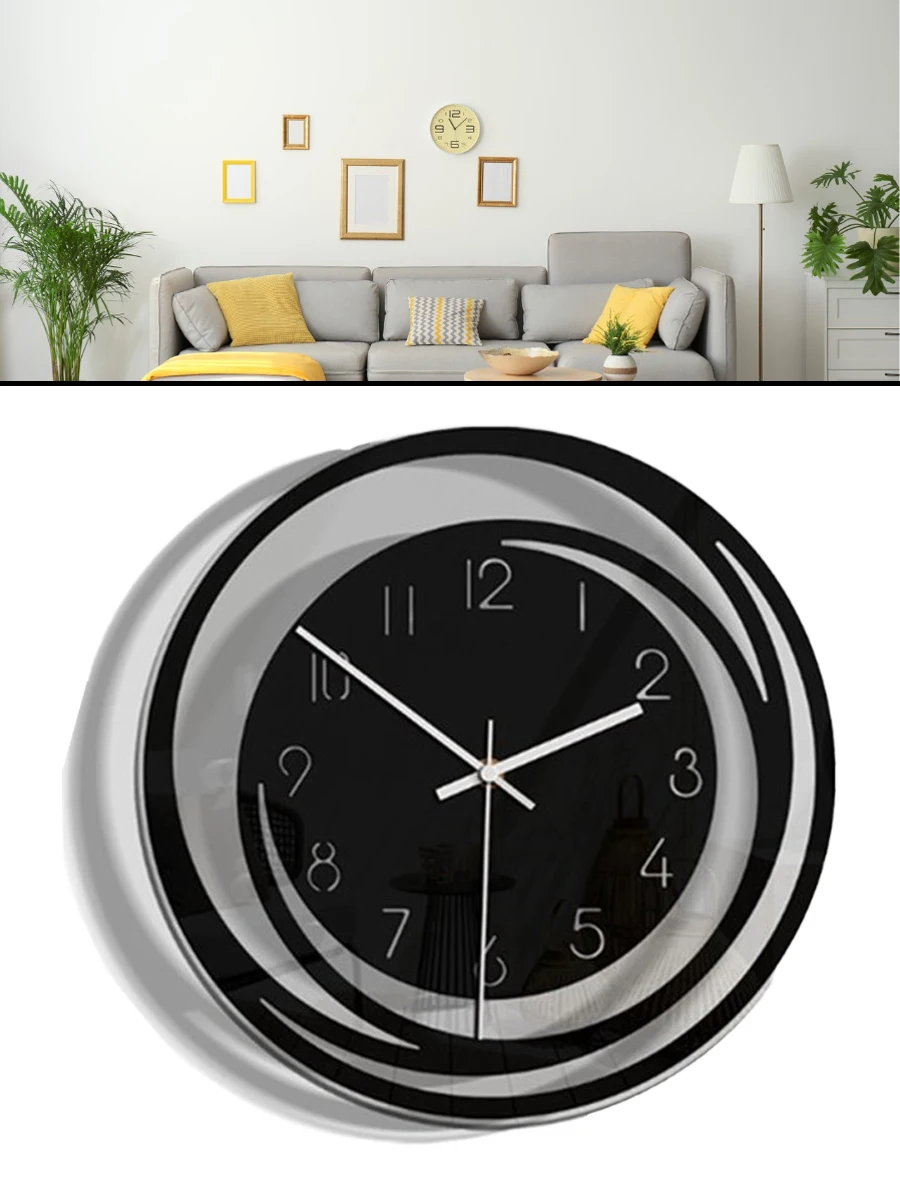 

Non Ticking Silent Acrylic Clocks Modern Wall Clock Battery Operated Home Living Room Decoration Home Warming Holiday Party Gift