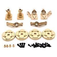 for MJX H12Y H12Y+ RC Car Chassis Brass Modification Accessories, Steering Cup, C-seat, Rear Cup, Gear Cover Counterweight Set. 2