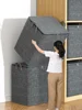 Large Clothing Quilt Storage Bag Home Closets Non-Woven Fabric Organizer Box Bedrooms Storager with Cover Handle 2