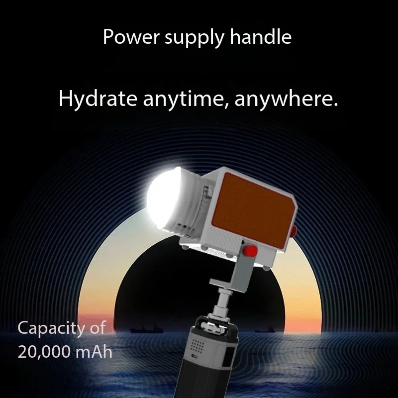 5000mAh Battery Handle Power Supply with 1/4 Threaded Type-c D-TAP Power Handle For Photography Light LED Video Lights