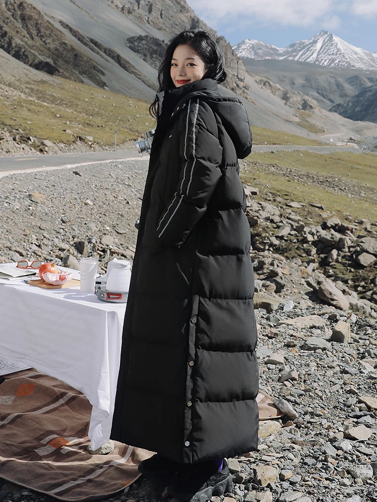 Extra Long Jack1t Daunenjacke Damen Jacket Winter Daunen Mantel