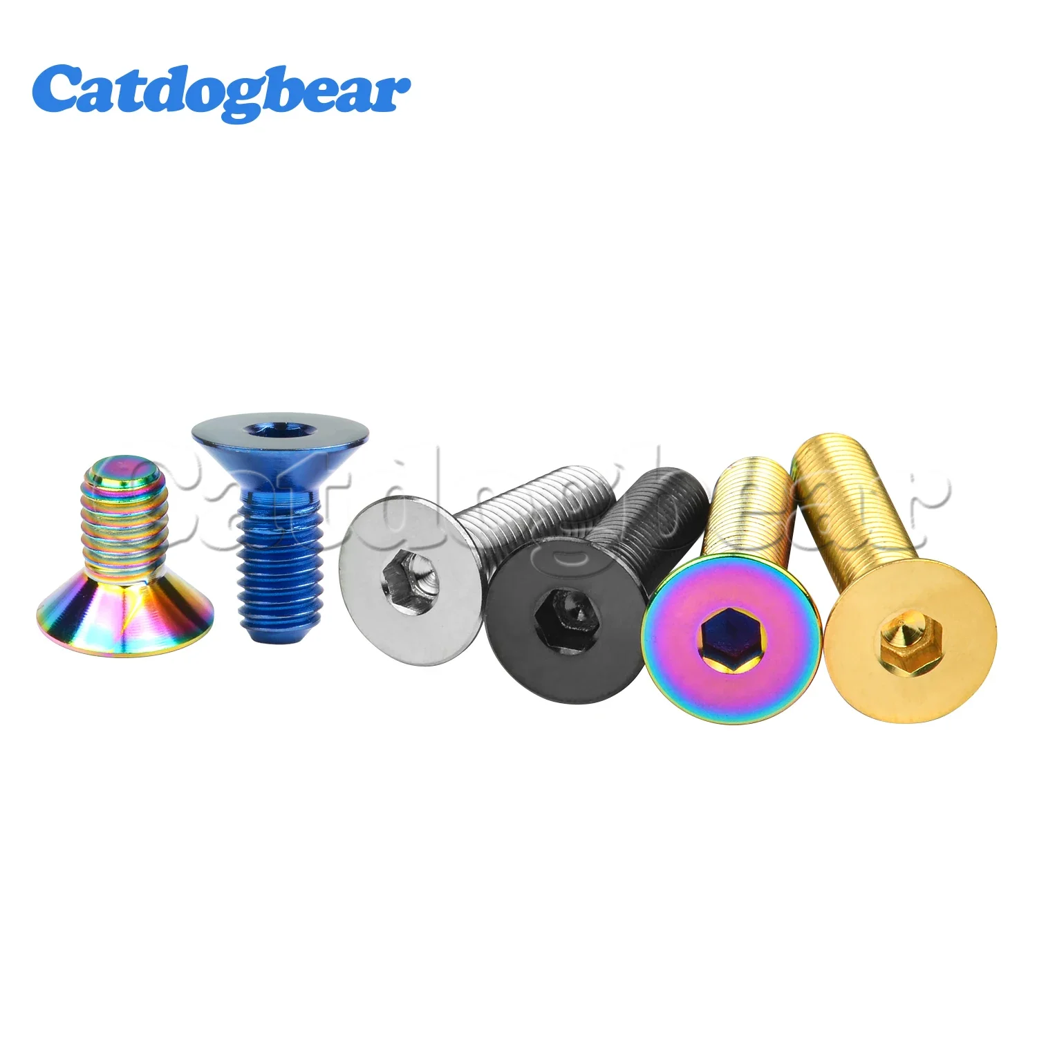 Catdogbear 티타늄 볼트 M5/M6/M8x10 65mm 자전거 액세서리 용 플랫 카운터 싱크 헤드 육각 소켓 나사