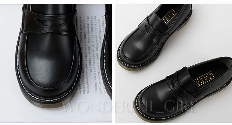 Neue japanische Studentenuniformschuhe Cosplay Lolita Plattformschuhe für Frauen/Mädchen Schwarz/Braun Größe 35-40 14