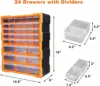 AG1502U Torin 39 Drawers Storage Cabinet Organizer Convenient Plastic Parts Storage for Desktop or Wall Mounted Organization 3