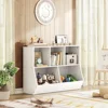 Kids Bookshelf, Bookcase Footboard, Toy Storage Cubby, Children's Toy Shelf, 35.4" L Toy Storage Cabinet, Fit for Children's 5