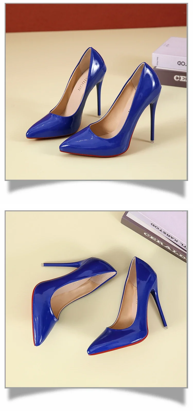 Scarpe da donna Tacchi alti rossi Décolleté sexy a punta