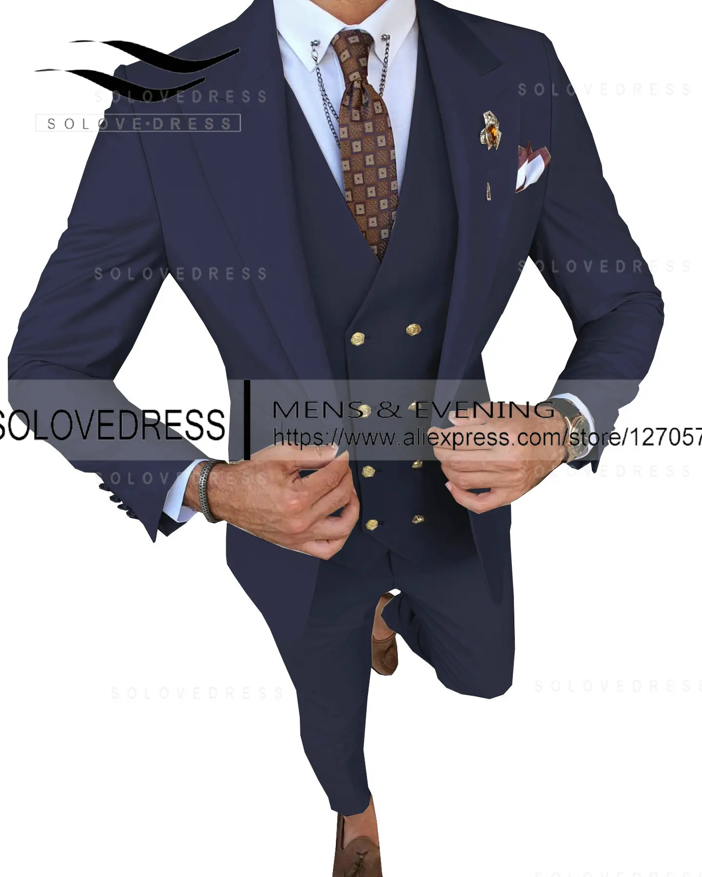 Рисунок 3 - Облегающие модные мужские костюмы из 3 предметов