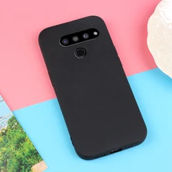 Sand Matte Soft Silicon Shockproof Anti-Slip Phone Case Cover for LG V30 (Black)