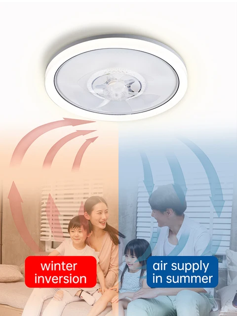 120W LED Ceiling Light Ceiling Fan  Modern Simple Home Bedroom Remote Control Dimmable Fan Light 6