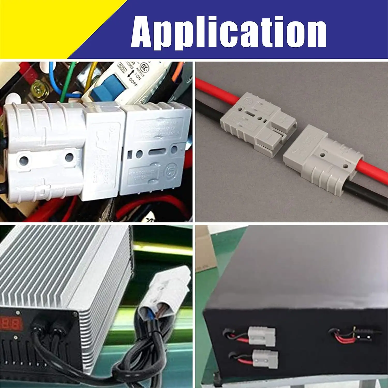 Plug Connectors 5/10pcs 50A/120A/175A/350A Anderson Style Plug Connectors 12-24V DC Power Tool Power Charger Battery Electronic Accessories