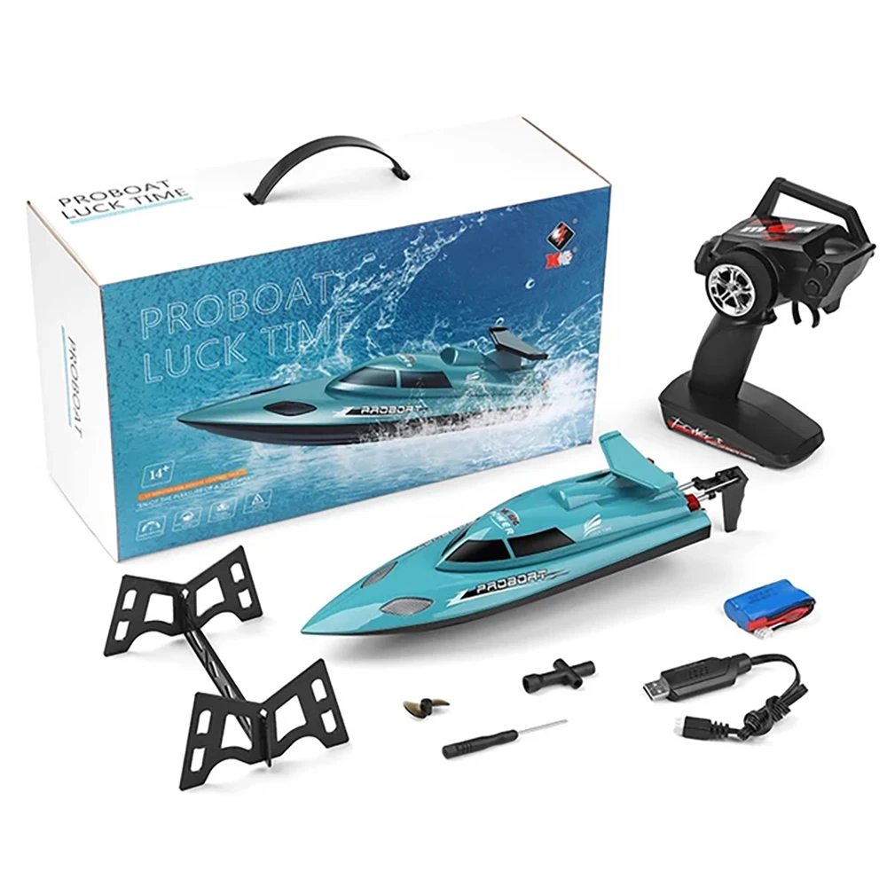 WLtoys XK WL911-A RC 보트, 방수, 21 km/h, 2.4GHz, 370 브러시리스 모터, 리모컨 선박 수냉 시스템, 배터리 포함