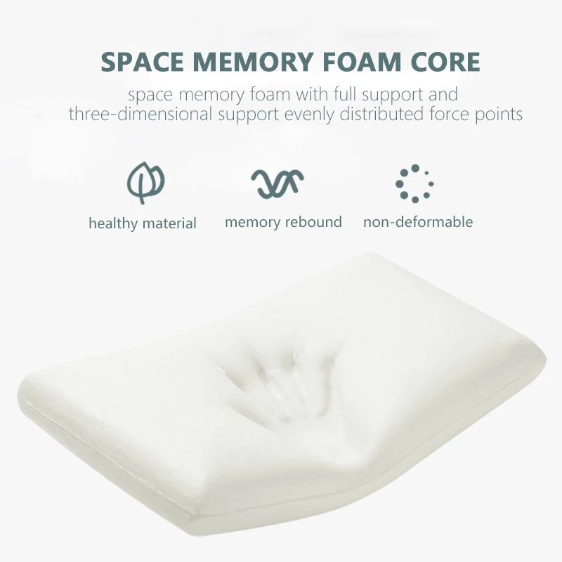 Bamboo Fiber Skin-friendly Memory Foam Pillow Slow Rebound Bread Pillow Single Hotel B&B Cervical Neck Care Home Pillow Core 3