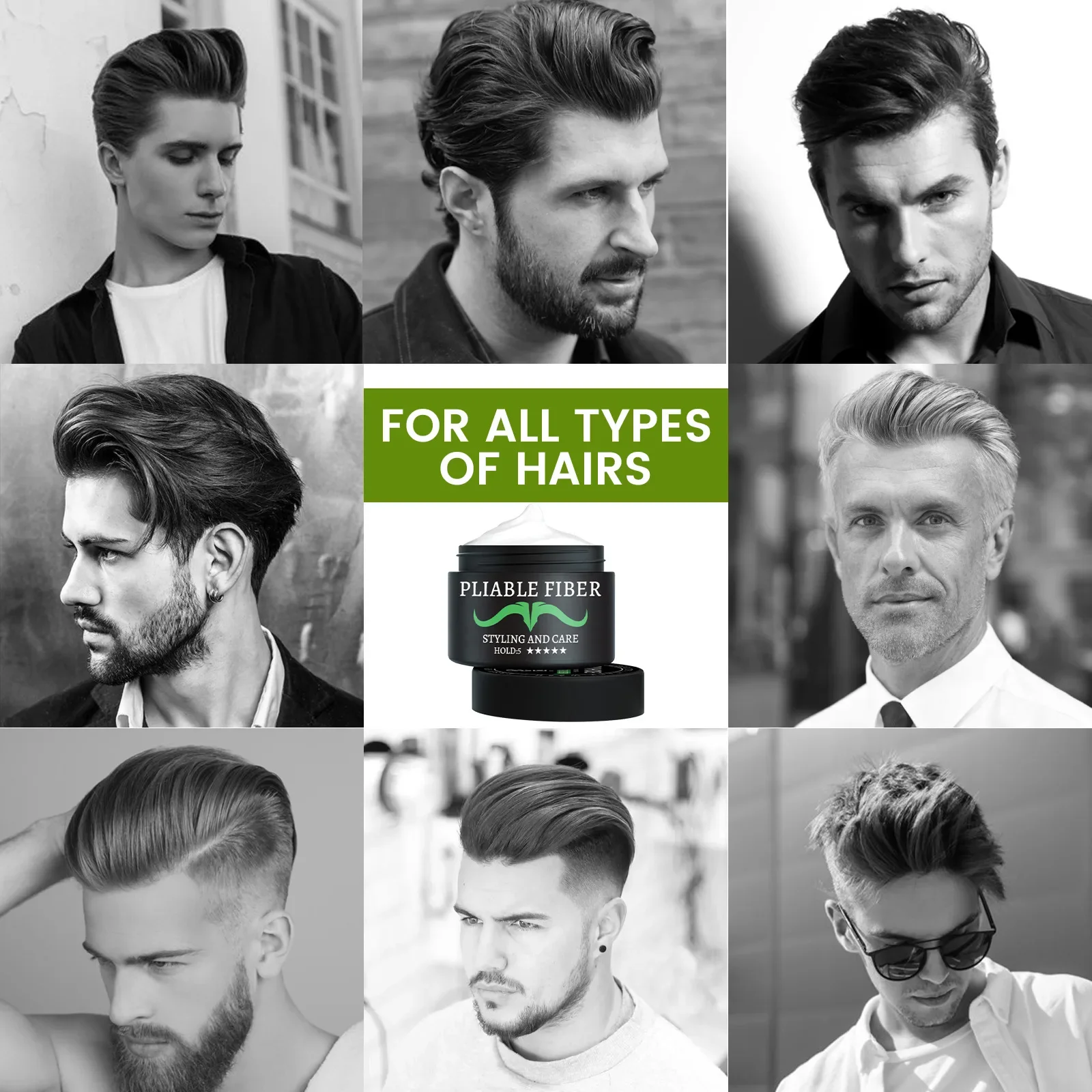 Matte Hair Styling Wax Cream for Men Strong Hold Anti Frizz Broken Hair Long Lasting Natural Fluffy Quickly Shaping Stereotype