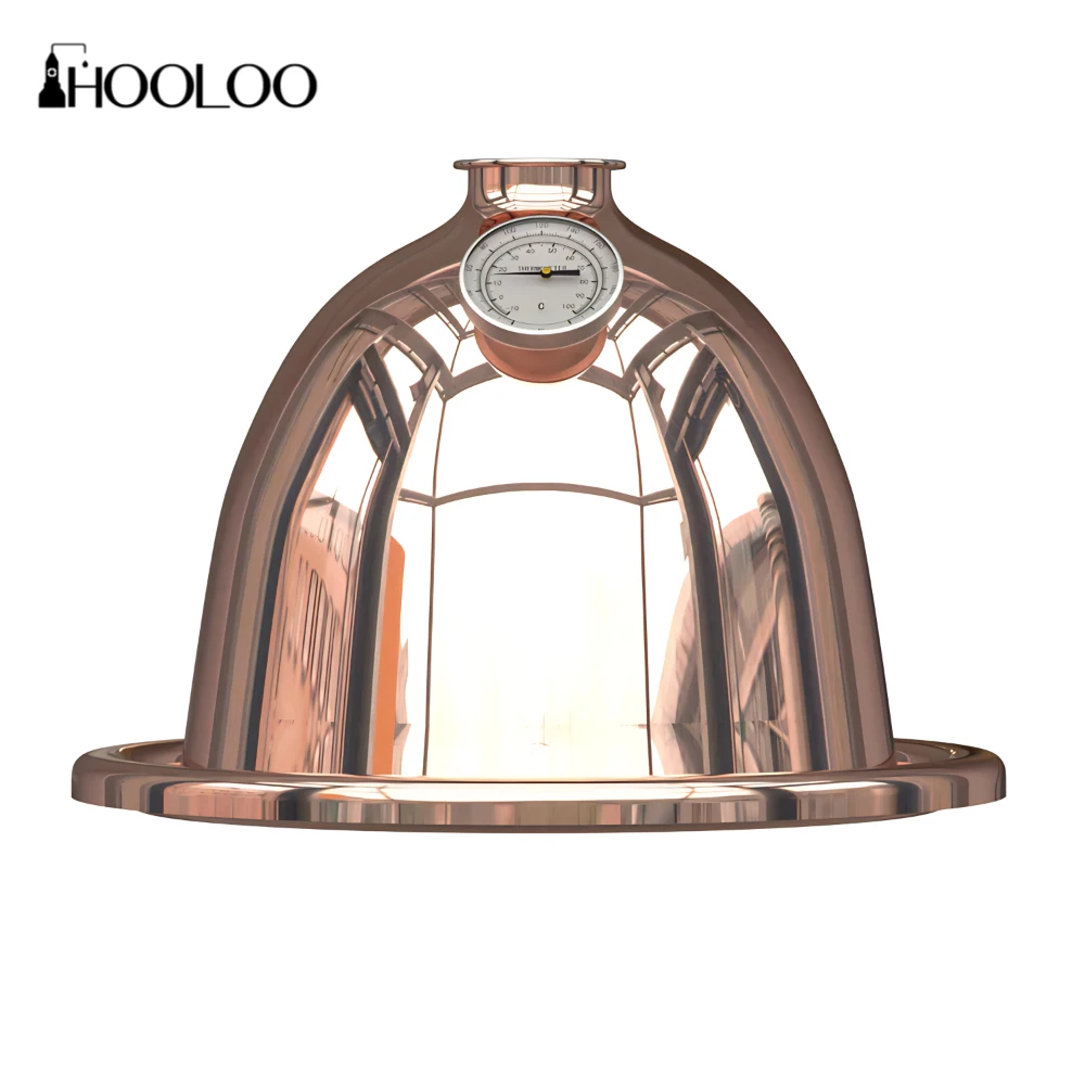 HOOLOO Copper Rocket Lid 2&ldquo;/3" Tri-Clamp Diameter 325/425mm For 20L-65L Distiller Pot Lid Distilling Accessories Moonshine Still