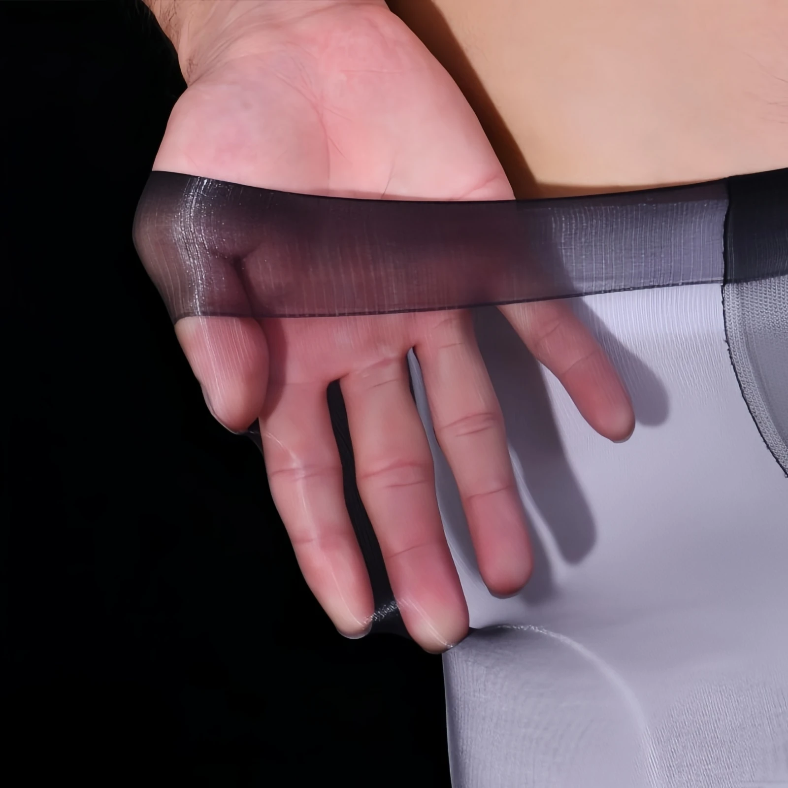 Pajama Pants Men Sexy Pantyhose Huge Open Crotch 1D Ultra Thin Oil Shiny See Through Male Pyjama Pants High Elastic Wetlook Tight Leggings