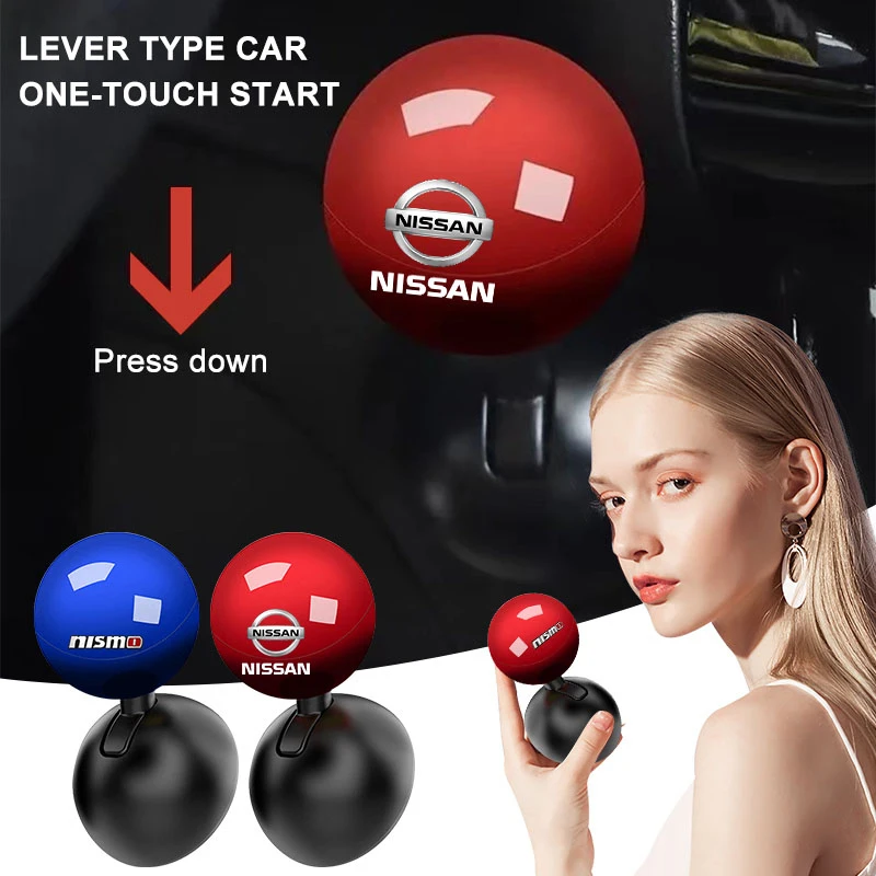 Car One Click Start Button Joystick Car Engine Start Stop Button Joystick For Nismo Sylphy Teana X-trail 1 2 Emblem R34 GTR