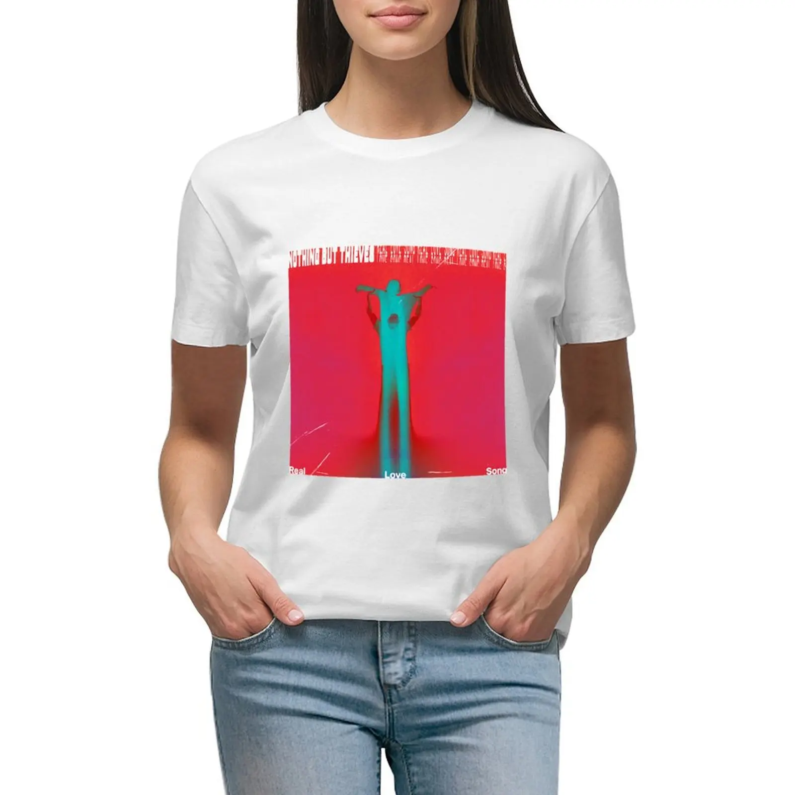 

Real Love Song T-shirt plus size tops shirts graphic tees white t-shirts for Women