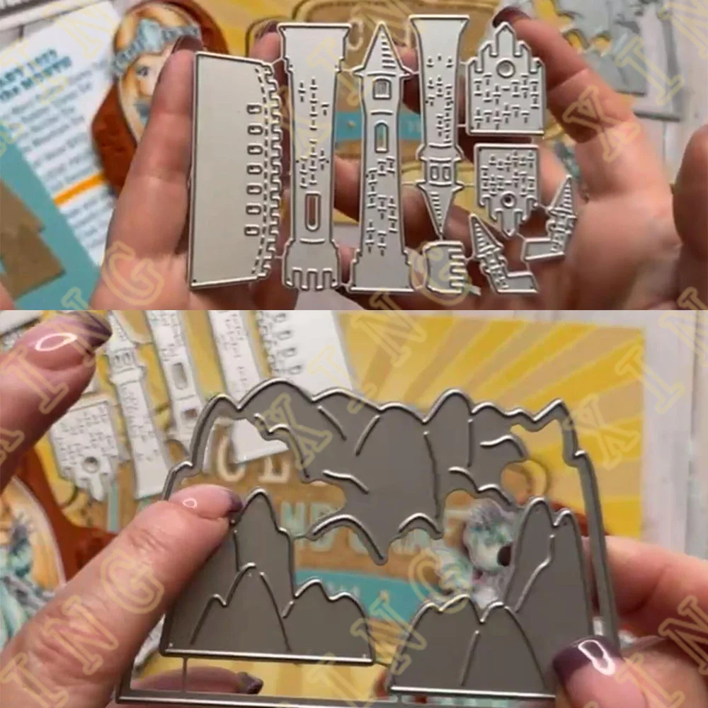 

Mountains Forks New Arrival Metal Cutting Dies Scrapbook Diary Decoration Stencil Embossing Template DIY Greeting Card Handmade