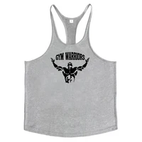 Débardeur de gymnastique en coton pour hommes, gilets de course, dos en Y, chemise sans manches, entraînement musculaire, athlétique, Fitness, Singlets 4
