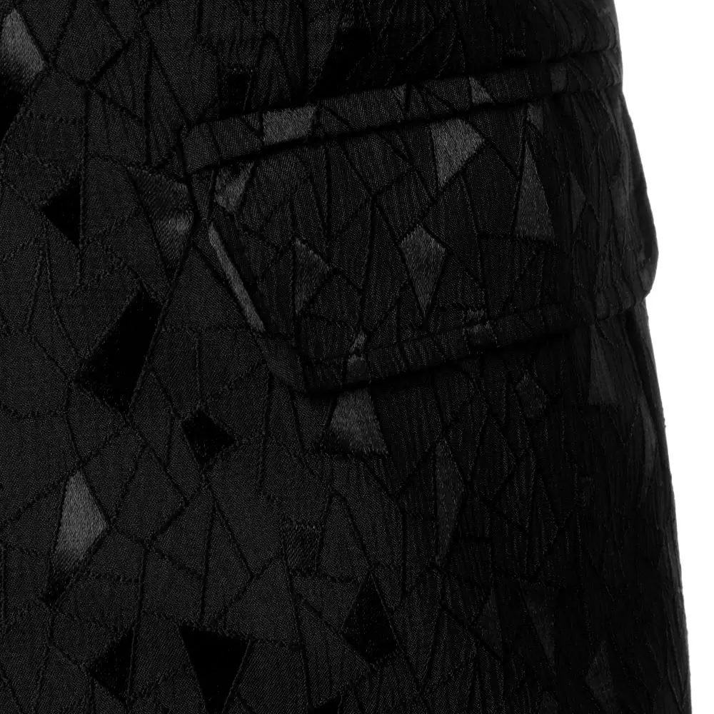 Men's Suit Jacket Geometric Figure Dark Texture Men's Coat Business Casual Style Top Wedding Dinner Party Suit