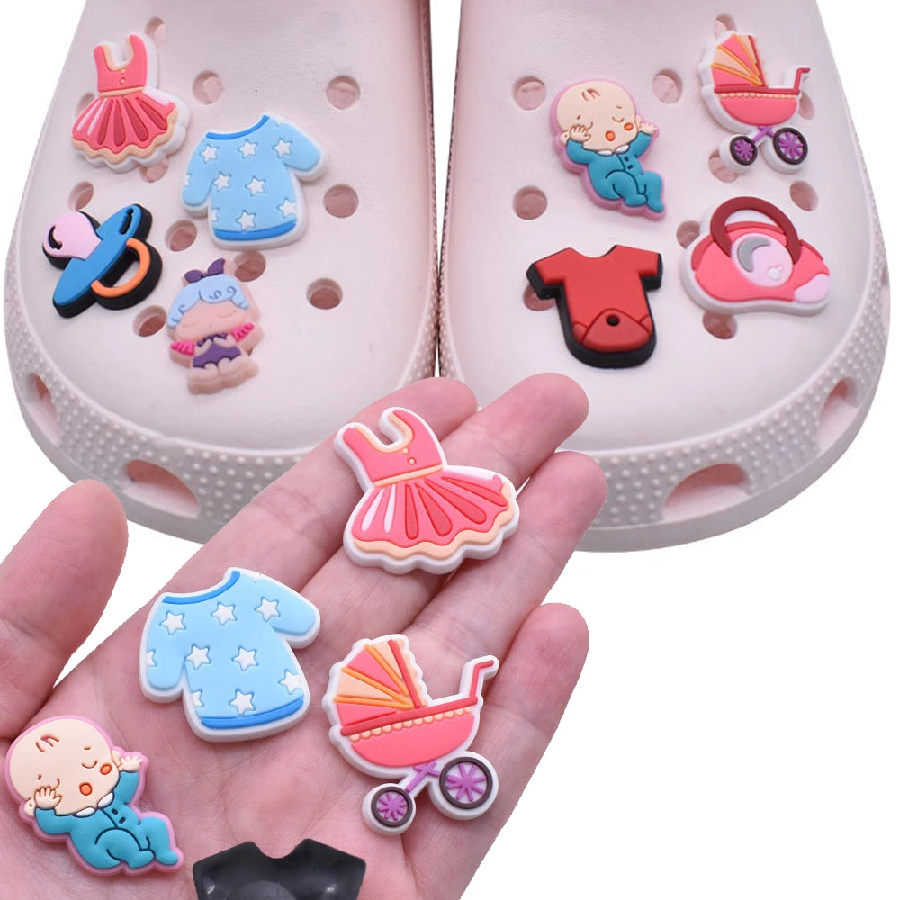 

Hot Sale 1pcs PVC Newborn Baby Accessories for Crocs Charms Women Sandals Buckle Kids Pins Men Shoes Decoration Jeans X-mas Gift