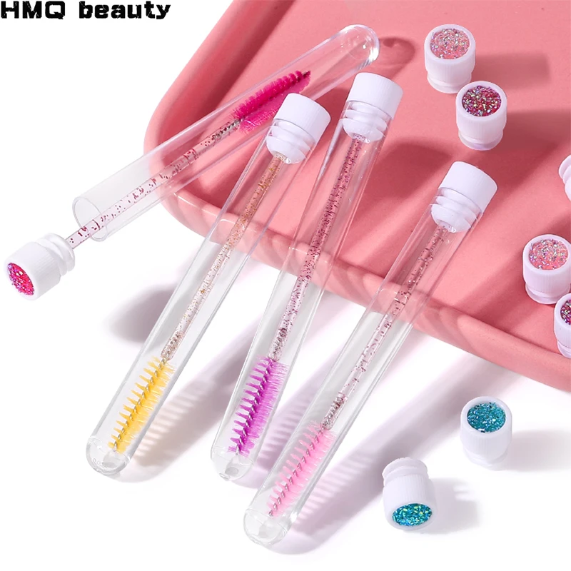 Eyelash Extender Disposable Eyebrow Brush Separate Tube Design Charming Diamond Bottom Mascara Stick Applicator