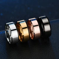 Freeteeme Punk 2mm/4mm/6mm/8mm Wide Simple Rings for Women Men Stainless Steel Smooth High Polished Wedding Finger Rings Jewelry 2