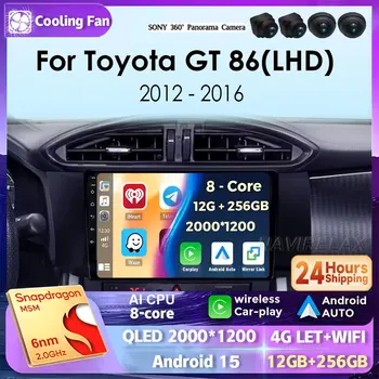 Android 15 Per Toyota GT86 GT 86 Subaru BRZ Scion FRS LHD 2012 2013 2014 2015 2016 Auto GPS di Navigazione Radio AndroidAuto Carplay