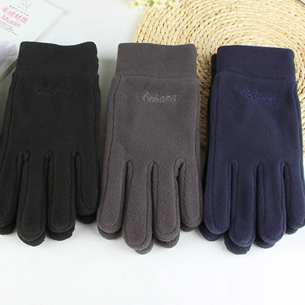 

Thickened Gloves Windproof Polar Fleece Gloves for Men Women Warm Outdoor Cycling Driving Gloves with Non-slip for Resistance