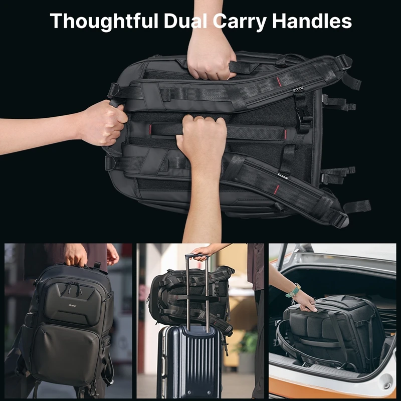 Ulanzi BP10 Hardshell Camera Backpack 35L Travel Large Capacity Storage Splash-proof Photography Bag Camera Shoulders Bag