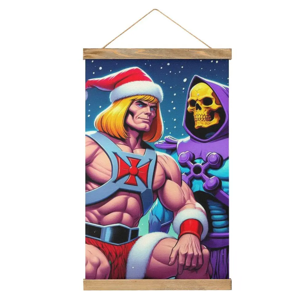 He Man And Skeletor Xmas In Vendita Canvas Hanging Picture Creative Murale Kitchen Picture Hanging Geek Style Decorare