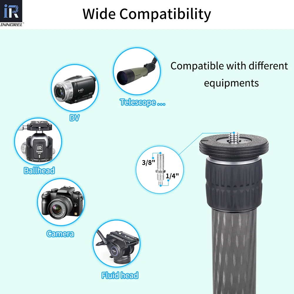 ER362C/ER402C Mid-Column Extension Pole Universal 10 Layers Carbon Fiber Tripod Center Column for Tripod Monopod DSLR Camera tripod extension rod
