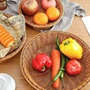 Handmade Rattan Woven Storage Trays Fruit Vegetables Bread Wicker Baskets Restaurant Serving Tabletop Display Storage Baskets 3