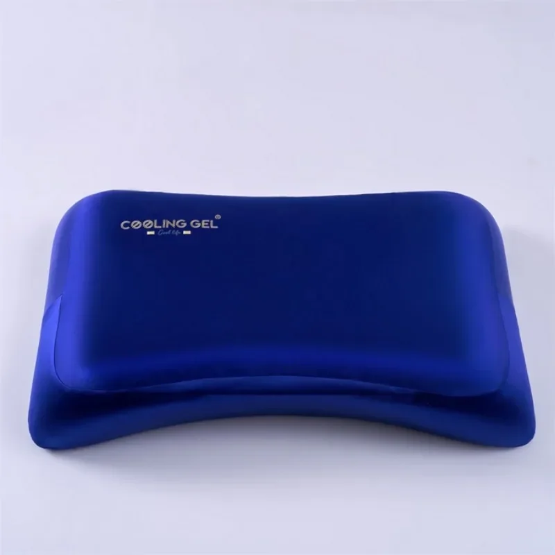 Product deep sleep mercerized gel emperor neck pillow solid color simple fashion high-dimensional soft independent gel pillow 2