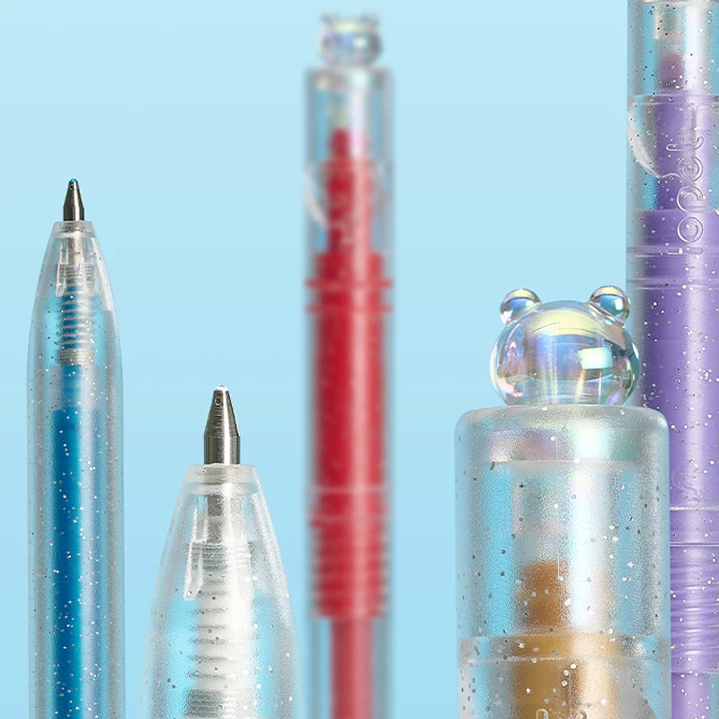 Cute Bear Acrylic Paint Markers 0.8mm Bullet Tip Journal Doodle Pens for Wood Glass Stone DIY Drawing Craft Student Art Supply