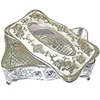 Victorian Decor Facial Tissue Box Holder Cover Bathroom Office, Silver Plastic Tissue Holder 5
