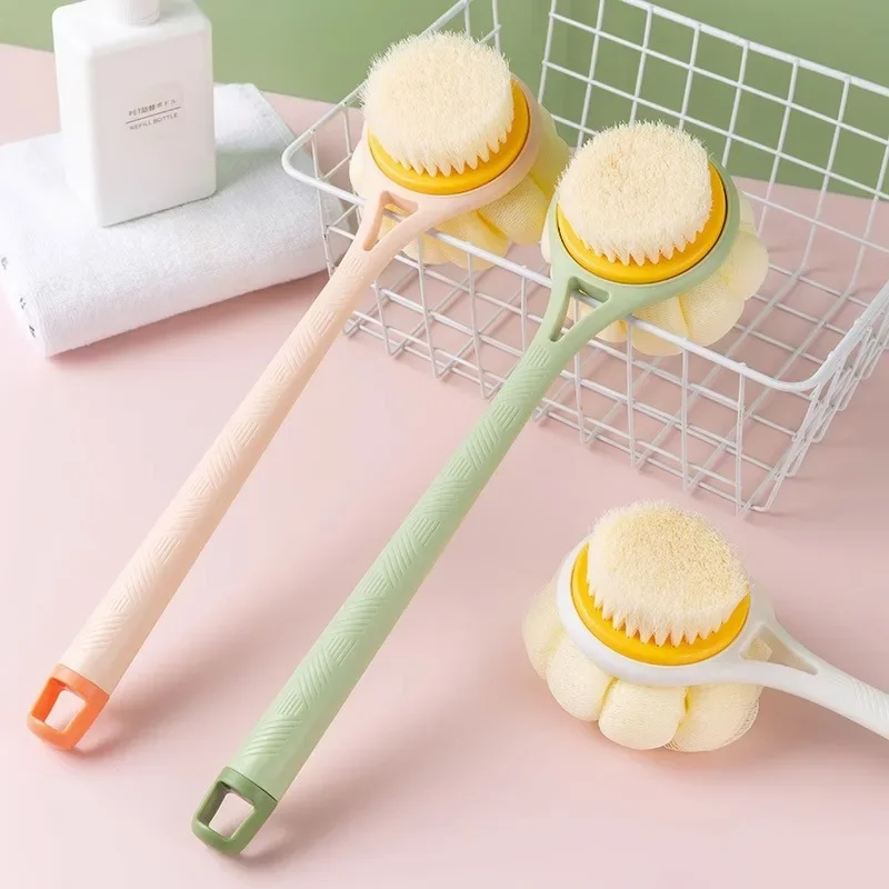 

Bath Brush Rub Back Do Not Ask People Long Handle Brush Soft Brush Two Sides Rub Mud To Dust Scrub Bath Brush Back Artifact