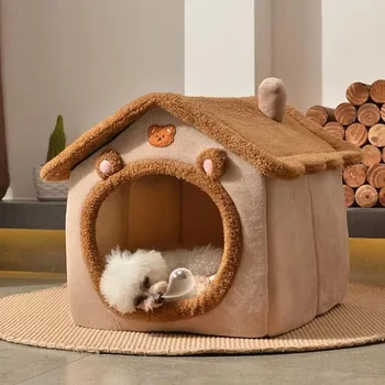 Foldable Pet Bed Cave House 1