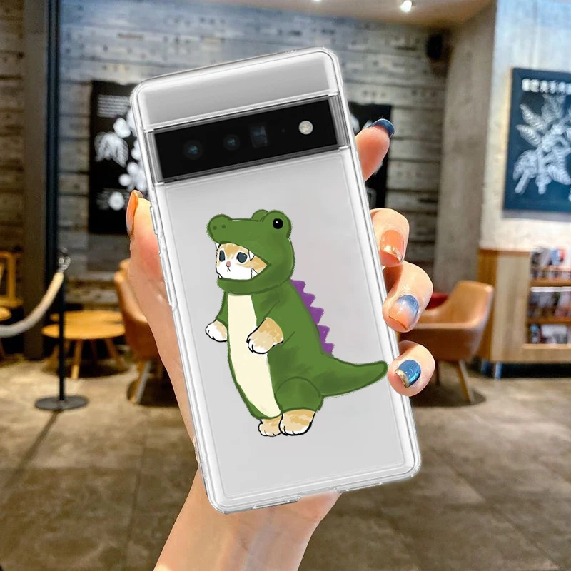 Charming Cat Cartoon Phone Case - Shockproof Clear Silicone TPU Cover